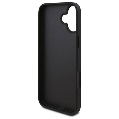 Étui pour Apple iPhone 16, Guess, logo Triangle 4G, Noir