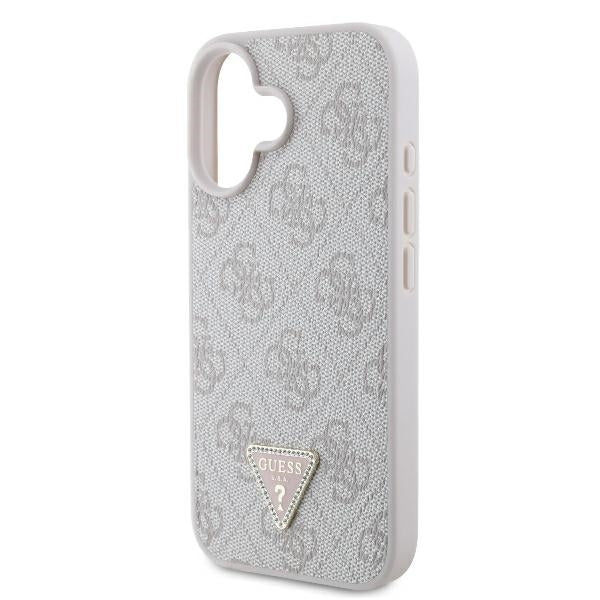 Case for Apple iPhone 16, Guess, Crossbody 4G Triangle Strass, Blue