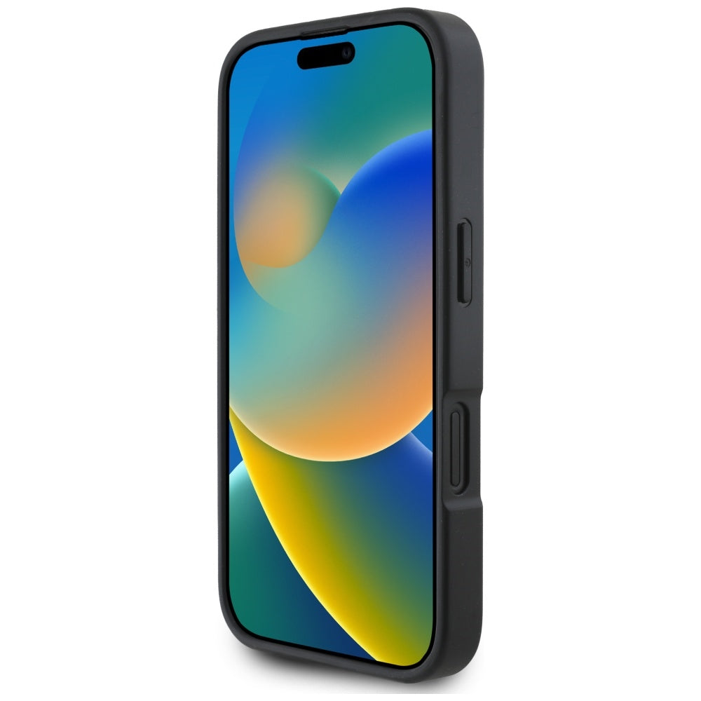 Étui pour Apple iPhone 16, Karl Lagerfeld, Grained Cardslots, Noir