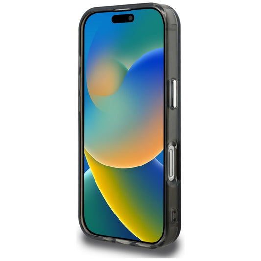 Étui pour Apple iPhone 16, Karl Lagerfeld, IML Aquarelle Logo Karl & Choupette, Noir