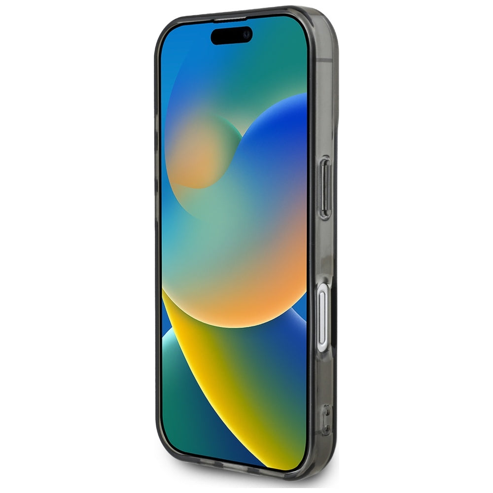 Étui pour Apple iPhone 16, Karl Lagerfeld, IML Rhinestones Karl's Head, Noir