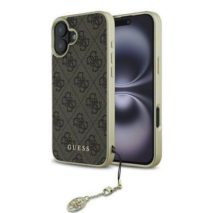 Étui pour Apple iPhone 16 Plus, Guess, 4G Charm, Marron