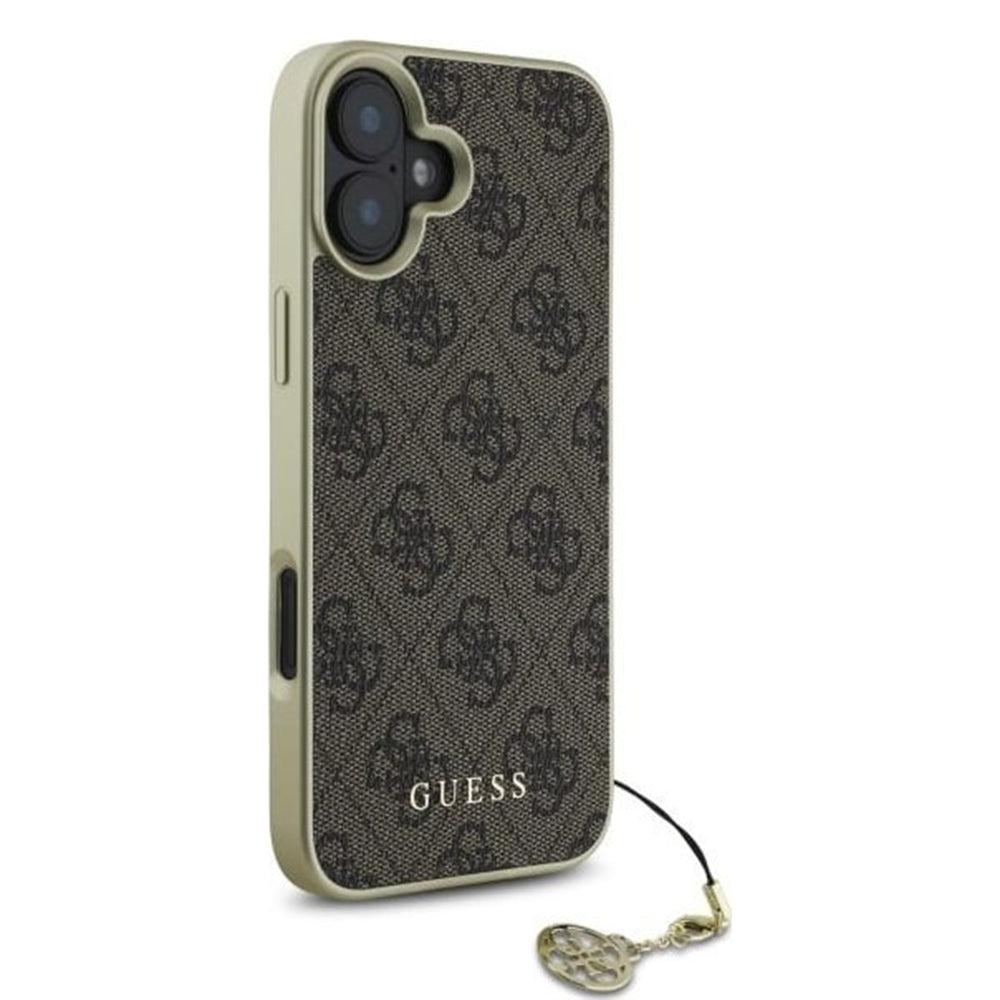 Étui pour Apple iPhone 16 Plus, Guess, 4G Charm, Marron