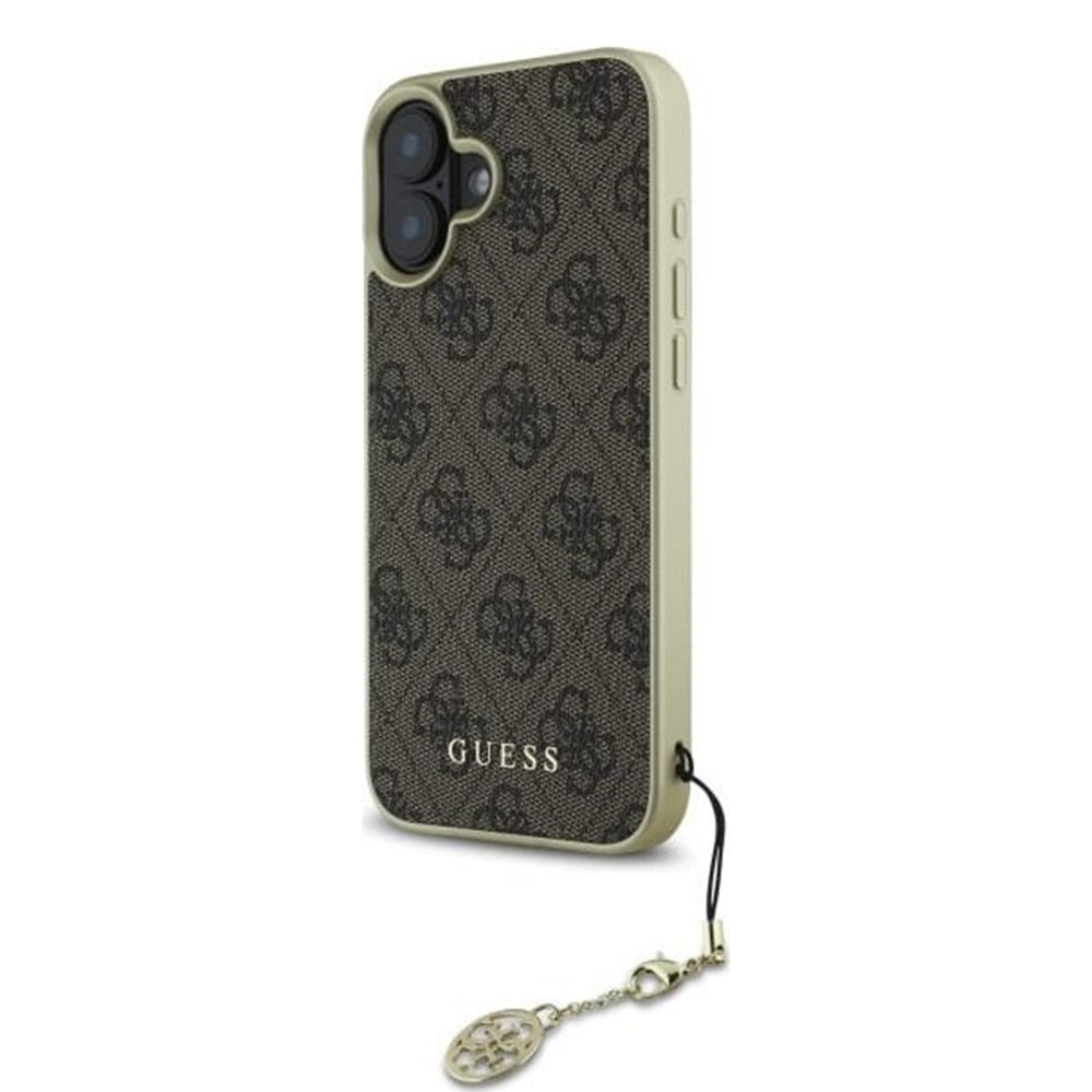 Étui pour Apple iPhone 16 Plus, Guess, 4G Charm, Marron