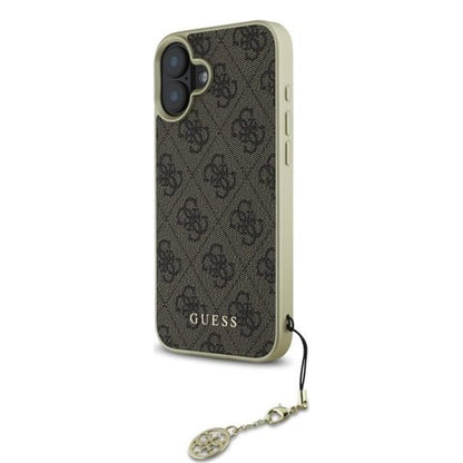 Étui pour Apple iPhone 16 Plus, Guess, 4G Charm, Marron