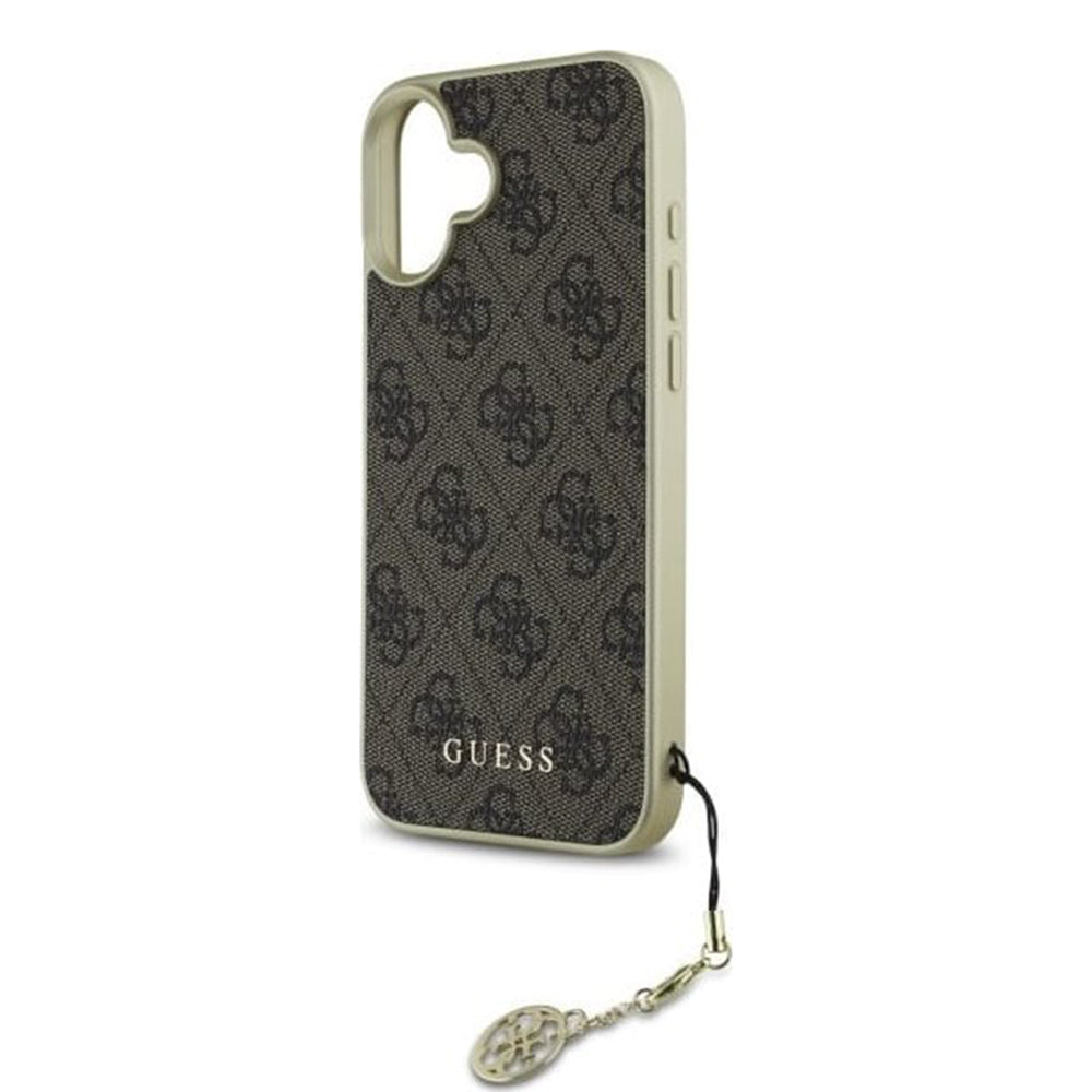 Étui pour Apple iPhone 16 Plus, Guess, 4G Charm, Marron
