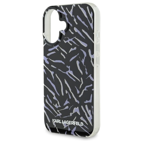 Case for Apple iPhone 16 Plus, Karl Lagerfeld, Zebra with Cord Strap, Purple