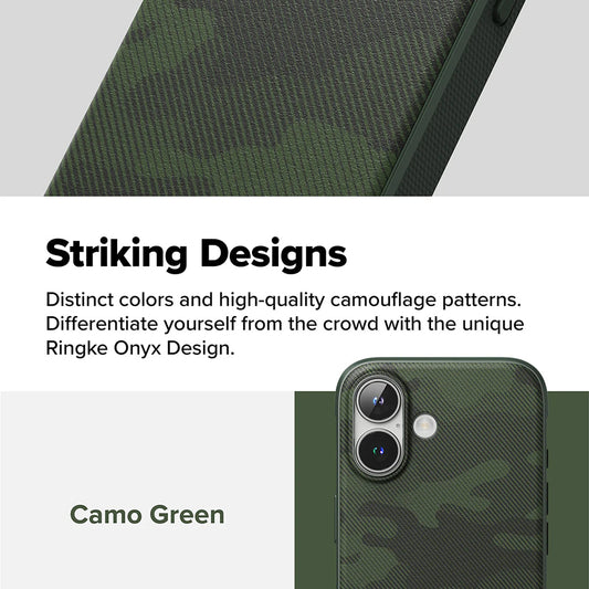Coque pour Apple iPhone 16 Plus, Ringke, Design Onyx, Vert