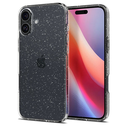Étui pour Apple iPhone 16 Plus, Spigen, Liquid Crystal Glitter, Transparent