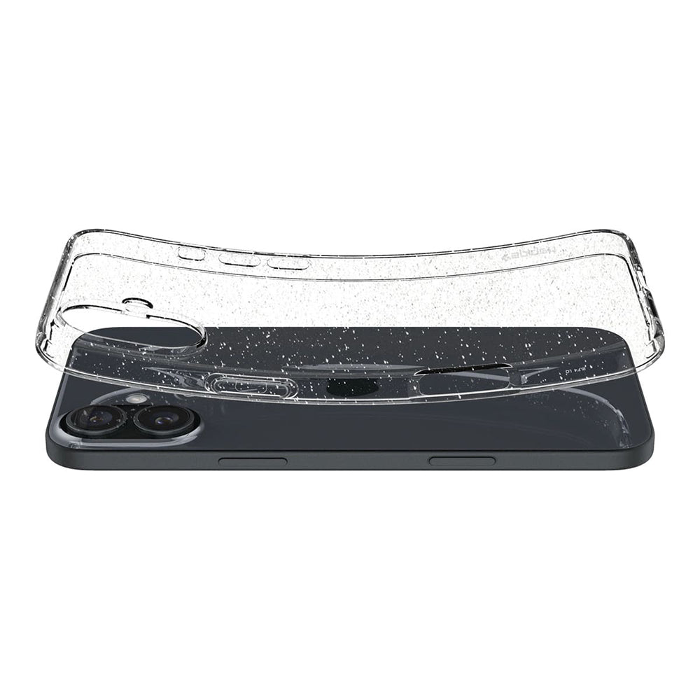 Étui pour Apple iPhone 16 Plus, Spigen, Liquid Crystal Glitter, Transparent
