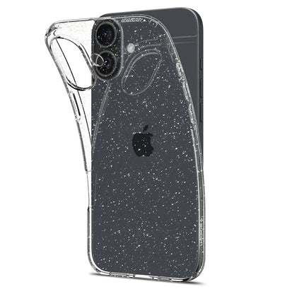 Étui pour Apple iPhone 16 Plus, Spigen, Liquid Crystal Glitter, Transparent
