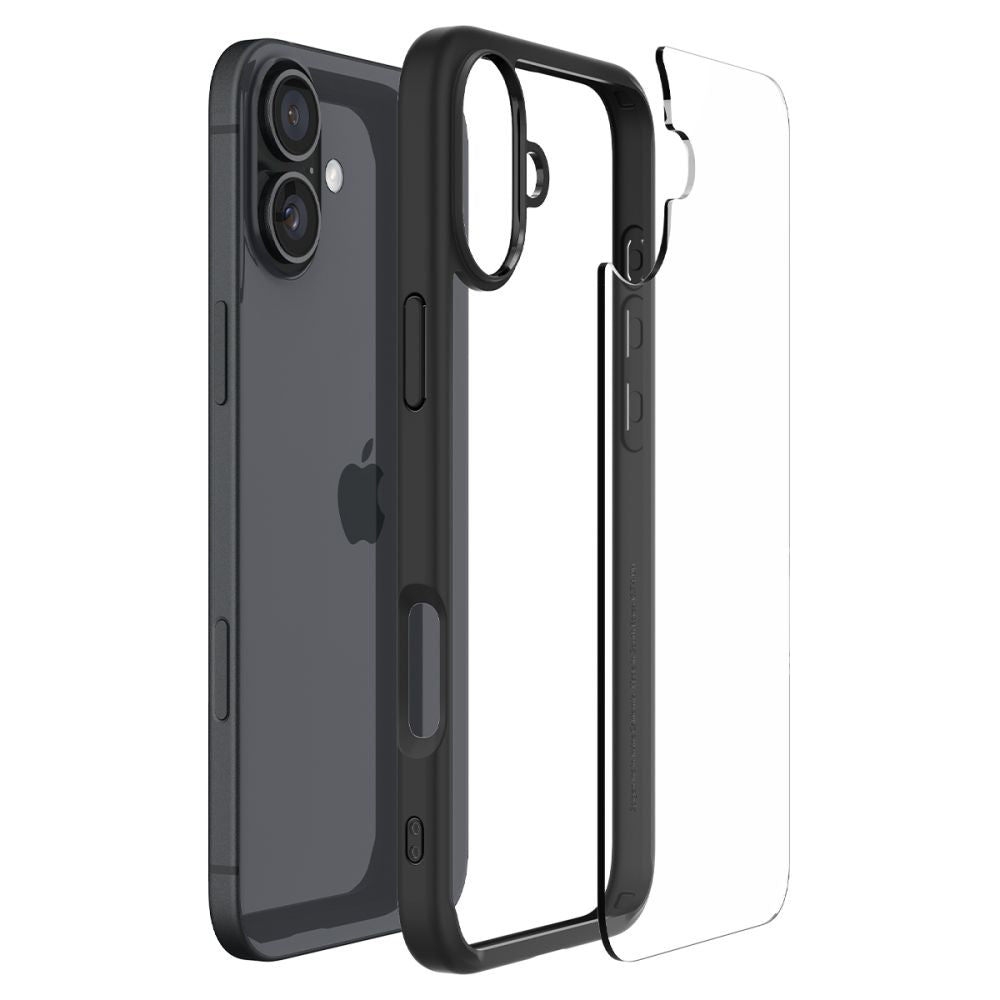Hülle für Apple iPhone 16 Plus, Spigen, Ultra Hybrid, Mattschwarz