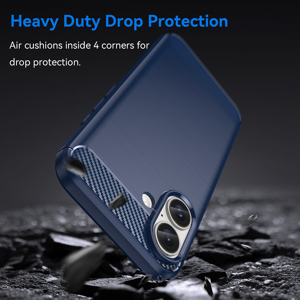 Case for Apple iPhone 16 Plus, Techsuit, Carbon, Blue