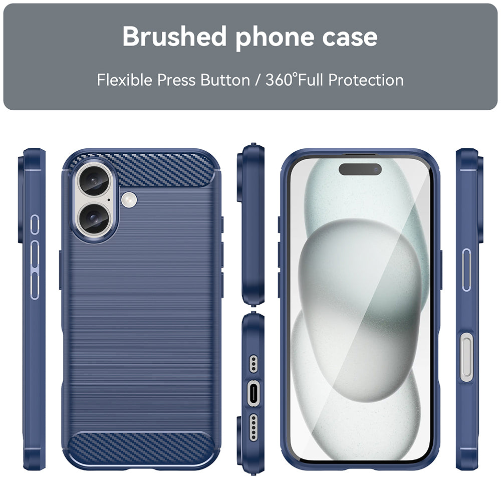 Case for Apple iPhone 16 Plus, Techsuit, Carbon, Blue