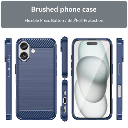 Case for Apple iPhone 16 Plus, Techsuit, Carbon, Blue