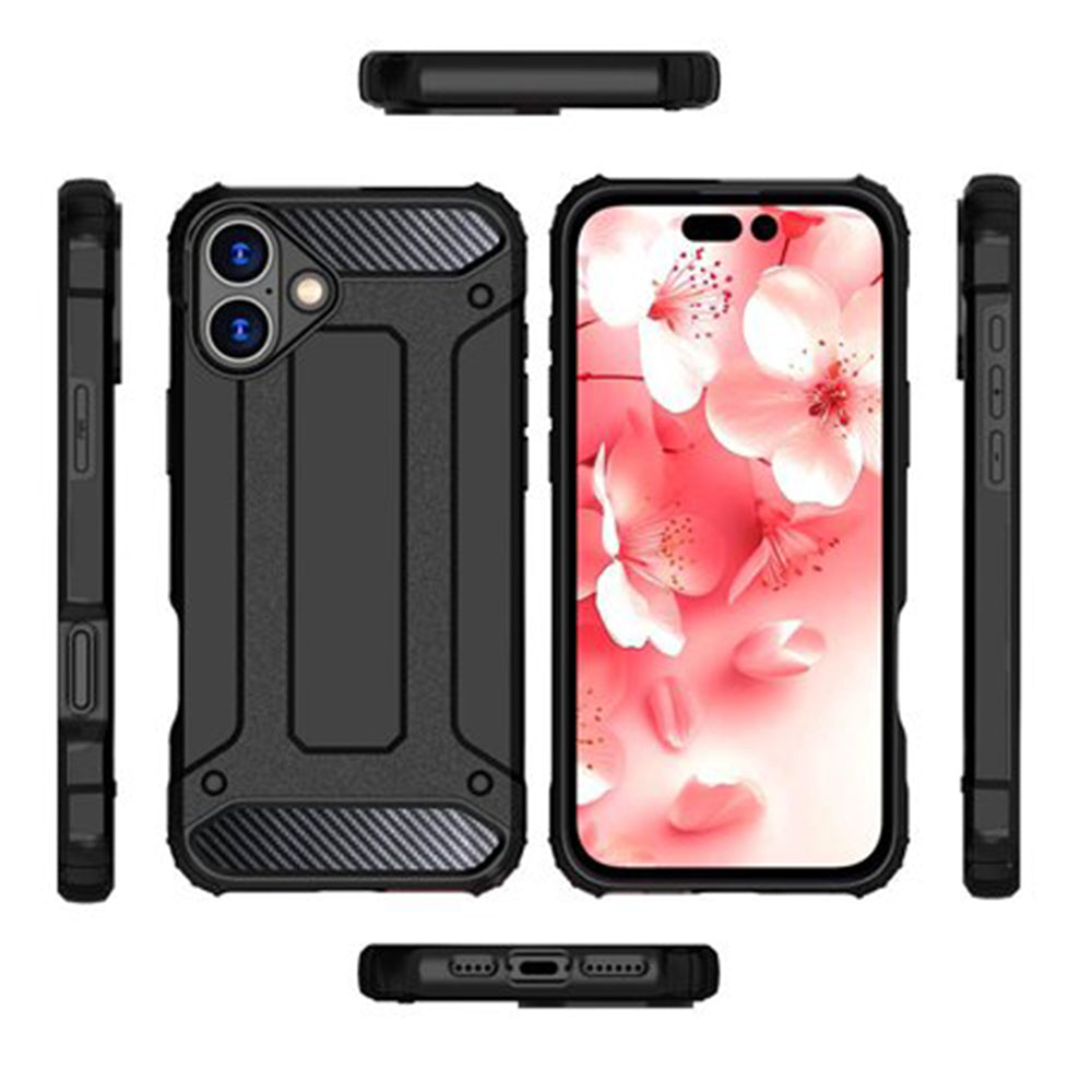 Case for Apple iPhone 16 Plus, Techsuit, Hybrid Armor, Black