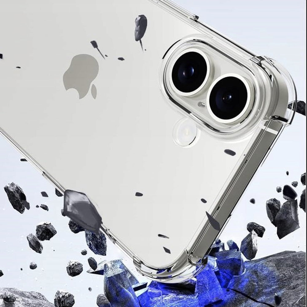 Case for Apple iPhone 16 Plus, Techsuit, Shockproof Clear (Big Lens Hole), Transparent