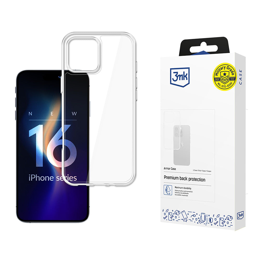 Coque pour Apple iPhone 16 Pro, 3MK, Armor, Transparente