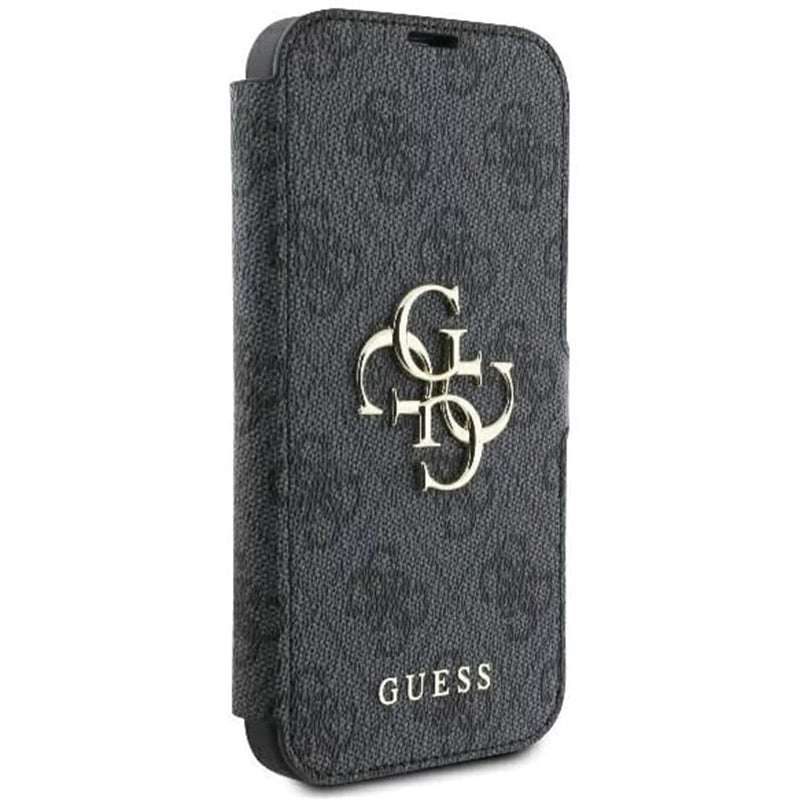 Étui pour Apple iPhone 16 Pro, Guess, 4G Book, Noir
