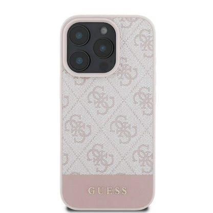Case for Apple iPhone 16 Pro, Guess, 4G Bottom Stripe, Pink