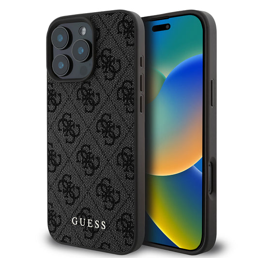 Étui pour Apple iPhone 16 Pro, Guess, 4G Classic, Noir