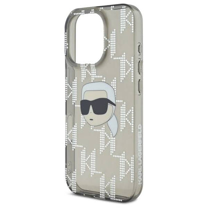 Étui pour Apple iPhone 16 Pro, Karl Lagerfeld, IML Luxury Electroplated Karl's Head, Noir