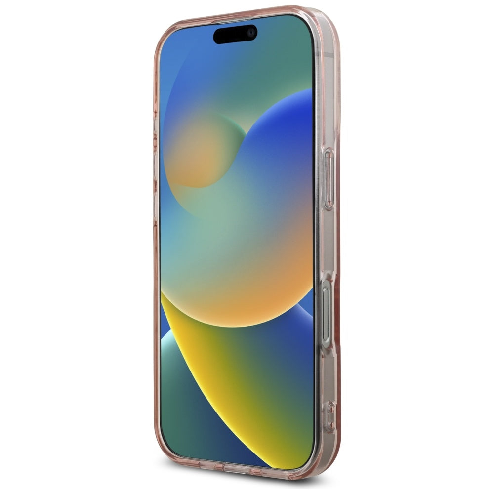 Étui pour Apple iPhone 16 Pro, Karl Lagerfeld, IML Rhinestones Pink Logo, Rose