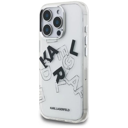 Étui pour Apple iPhone 16 Pro, Karl Lagerfeld, Logo Graphique Esquissé IML, Transparent