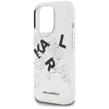 Étui pour Apple iPhone 16 Pro, Karl Lagerfeld, Logo Graphique Esquissé IML, Transparent