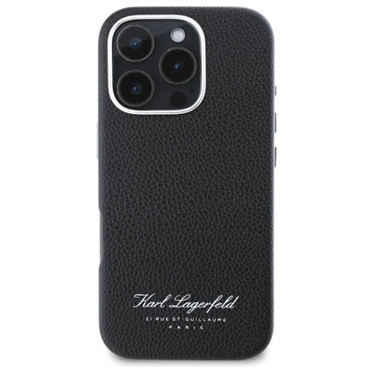 Étui pour Apple iPhone 16 Pro, Karl Lagerfeld, RSG, Noir