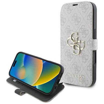 Étui pour Apple iPhone 16 Pro Max, Guess, 4G Book, Rose