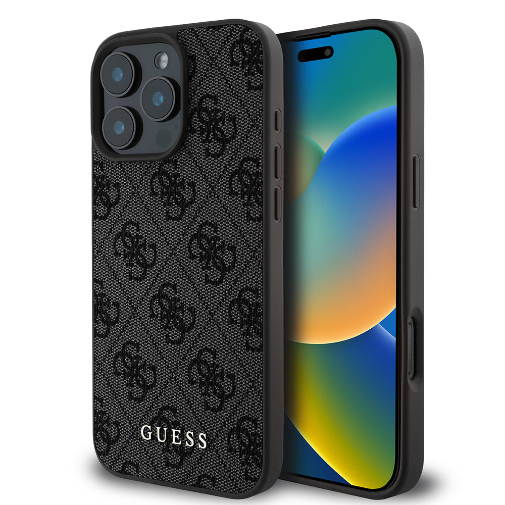 Étui pour Apple iPhone 16 Pro Max, Guess, 4G Classic, Noir