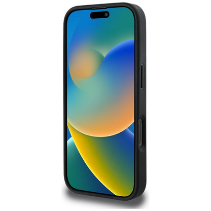 Hülle für Apple iPhone 16 Pro Max, Guess, 4G Grained Roses Big Logo, Schwarz