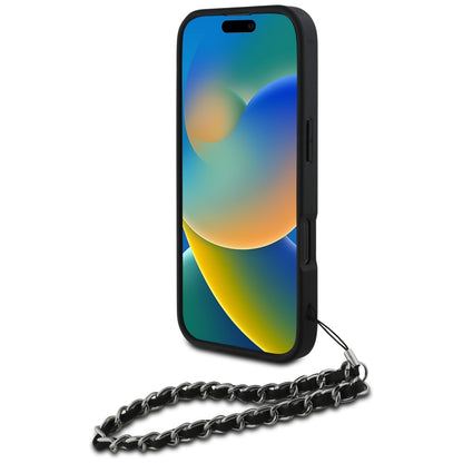 Étui pour Apple iPhone 16 Pro Max, Karl Lagerfeld, Saffiano Crystals & Charm, Noir