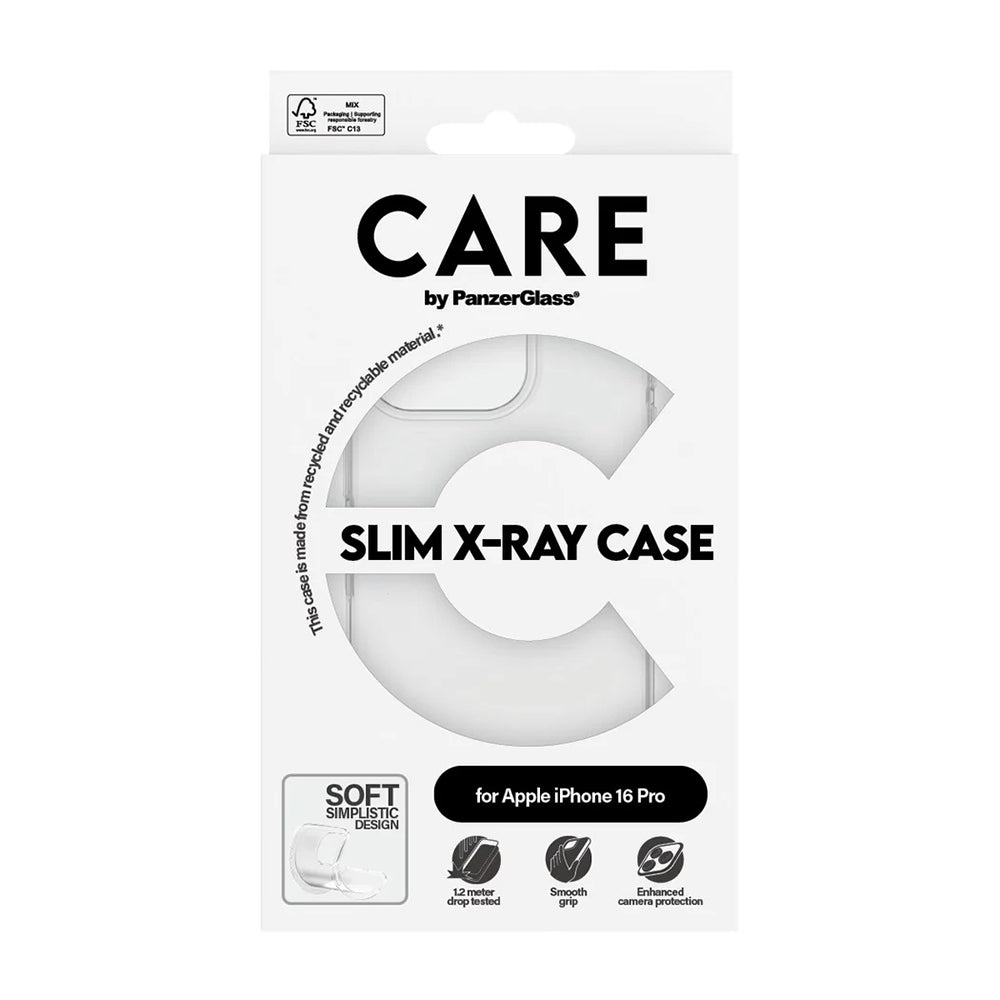 Étui pour Apple iPhone 16 Pro, PanzerGlass, Care Fashionable, Transparent