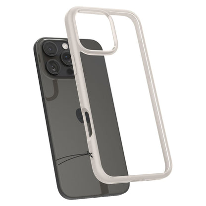 Hülle für Apple iPhone 16 Pro, Spigen, Ultra Hybrid, Beige ACS08127