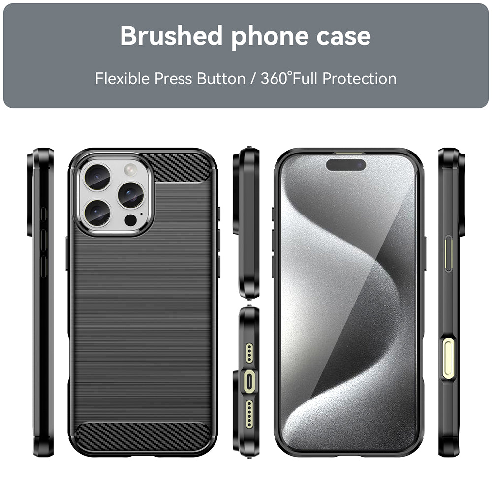 Case for Apple iPhone 16 Pro, Techsuit, Carbon, Black