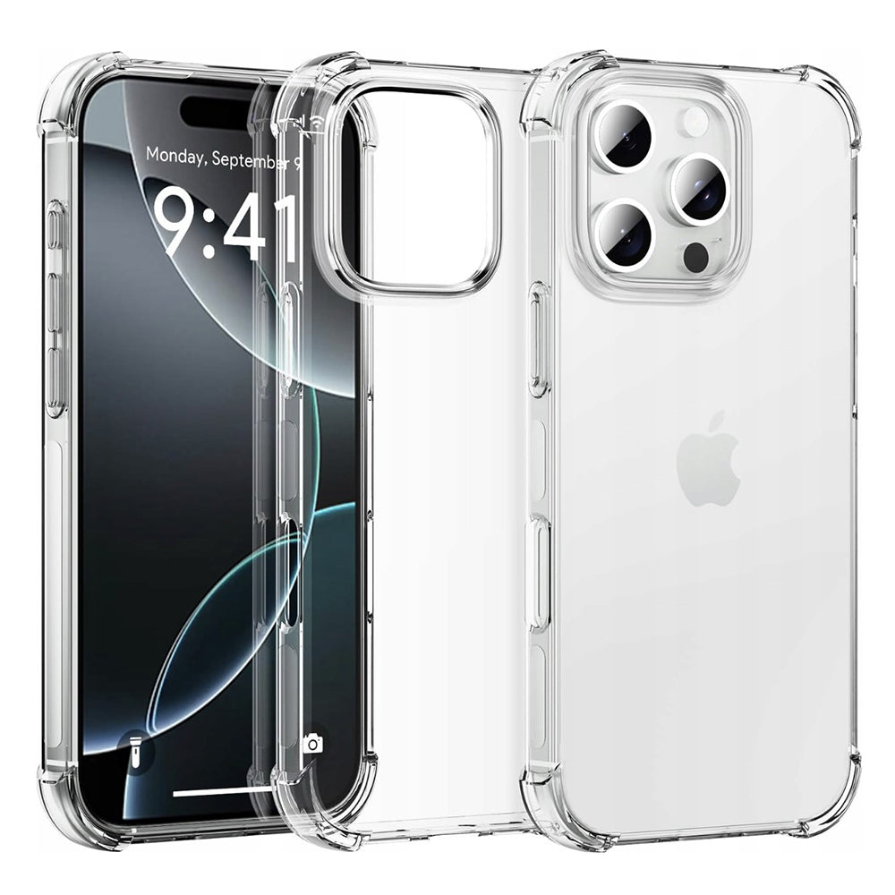 Coque pour Apple iPhone 16 Pro, Techsuit, Shockproof Clear (Grand Trou pour Objectif), Transparente