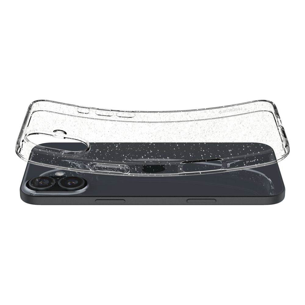 Hülle für Apple iPhone 16, Spigen, Liquid Crystal Glitter, Transparent ACS08192