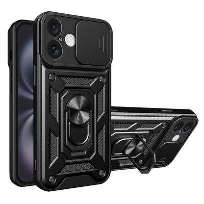 Hülle für Apple iPhone 16, Techsuit, CamShield, Schwarz