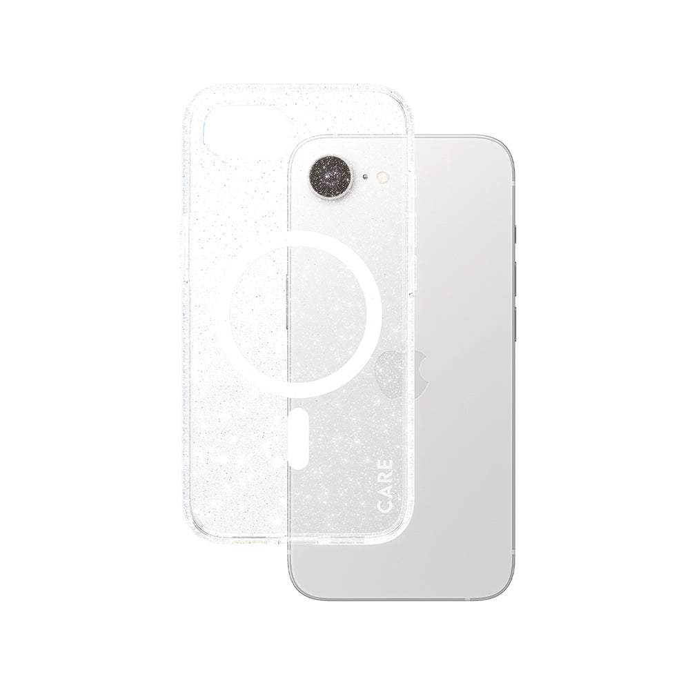 Étui pour Apple iPhone 16e, PanzerGlass, Care Urban Combat Star Lit, Transparent Blanc