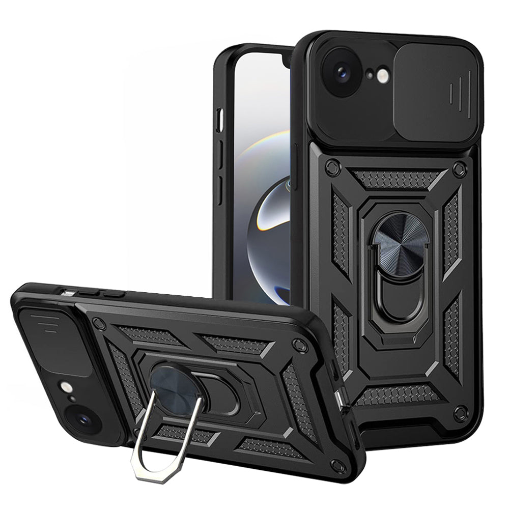 Coque pour Apple iPhone 17e / 16e, Techsuit, CamShield, Noire
