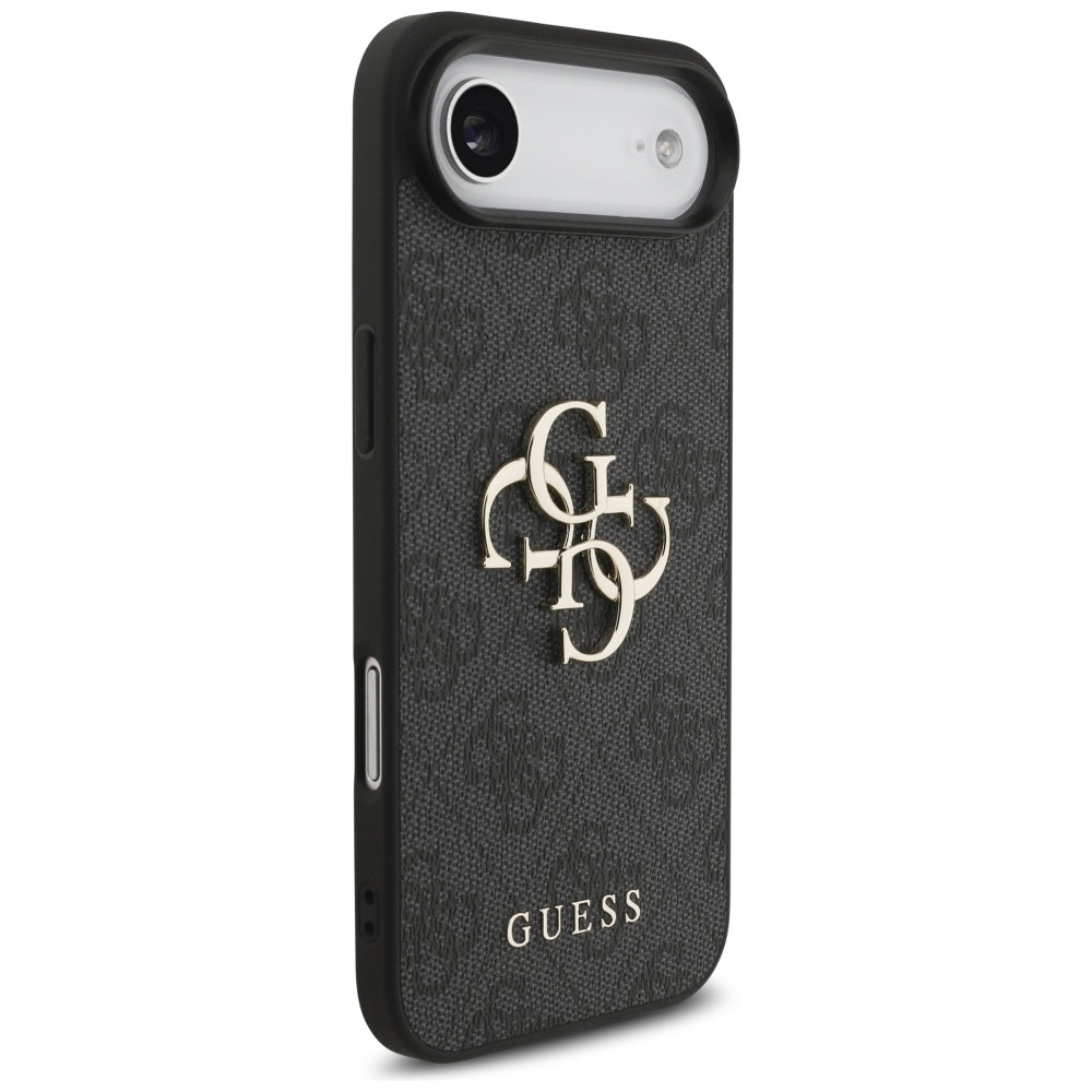 Étui pour Apple iPhone 17 Air, Guess, 4G Classic Logo avec Sangle, Noir