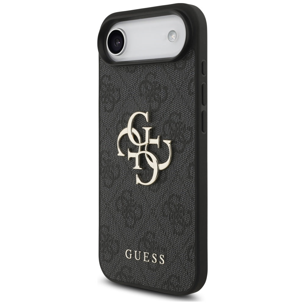 Étui pour Apple iPhone 17 Air, Guess, 4G Classic Logo avec Sangle, Noir