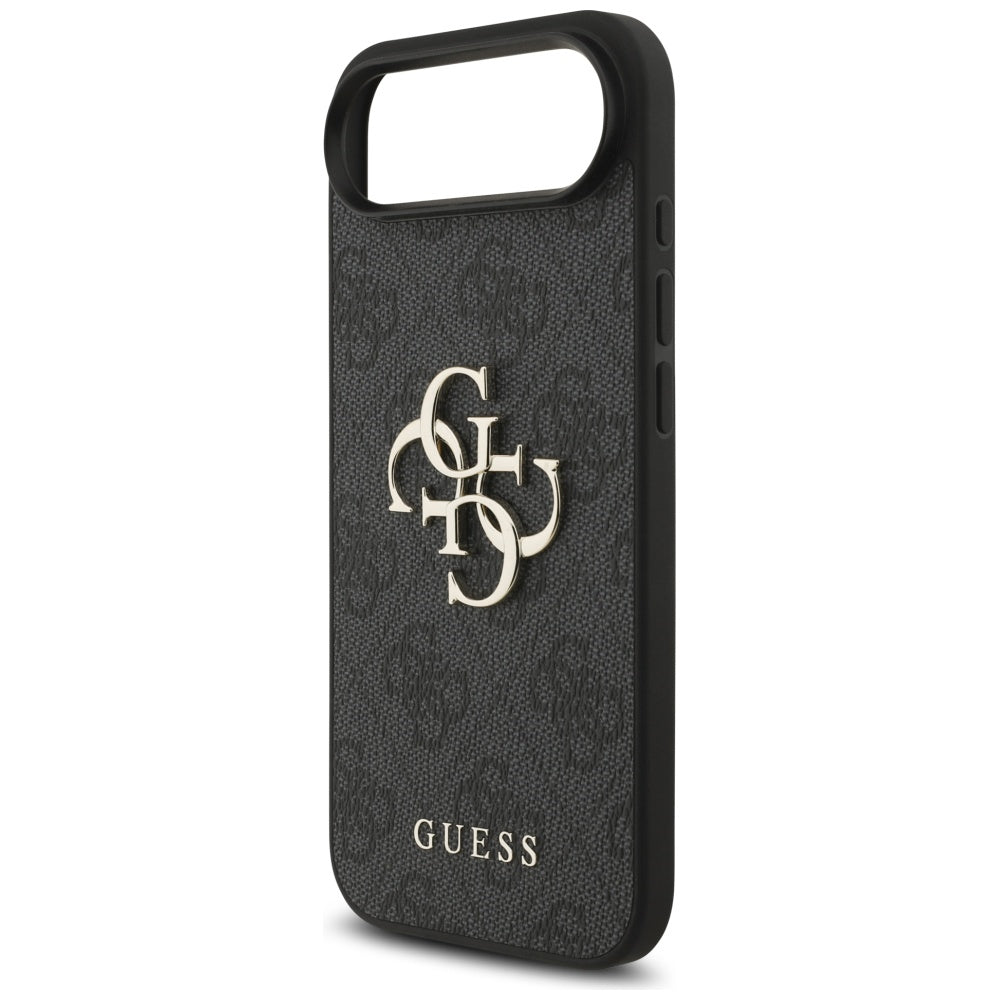 Étui pour Apple iPhone 17 Air, Guess, 4G Classic Logo avec Sangle, Noir