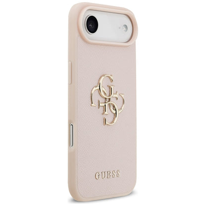 Hülle für Apple iPhone 17 Air, Guess, 4G Grained Big and Classic Logo, Rosa