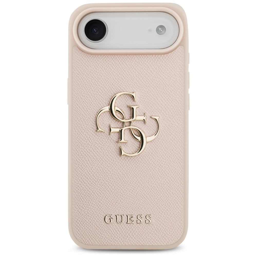 Hülle für Apple iPhone 17 Air, Guess, 4G Grained Big and Classic Logo, Rosa