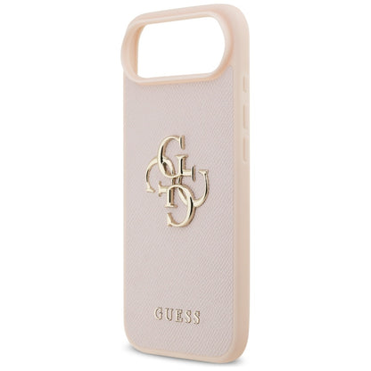 Hülle für Apple iPhone 17 Air, Guess, 4G Grained Big and Classic Logo, Rosa