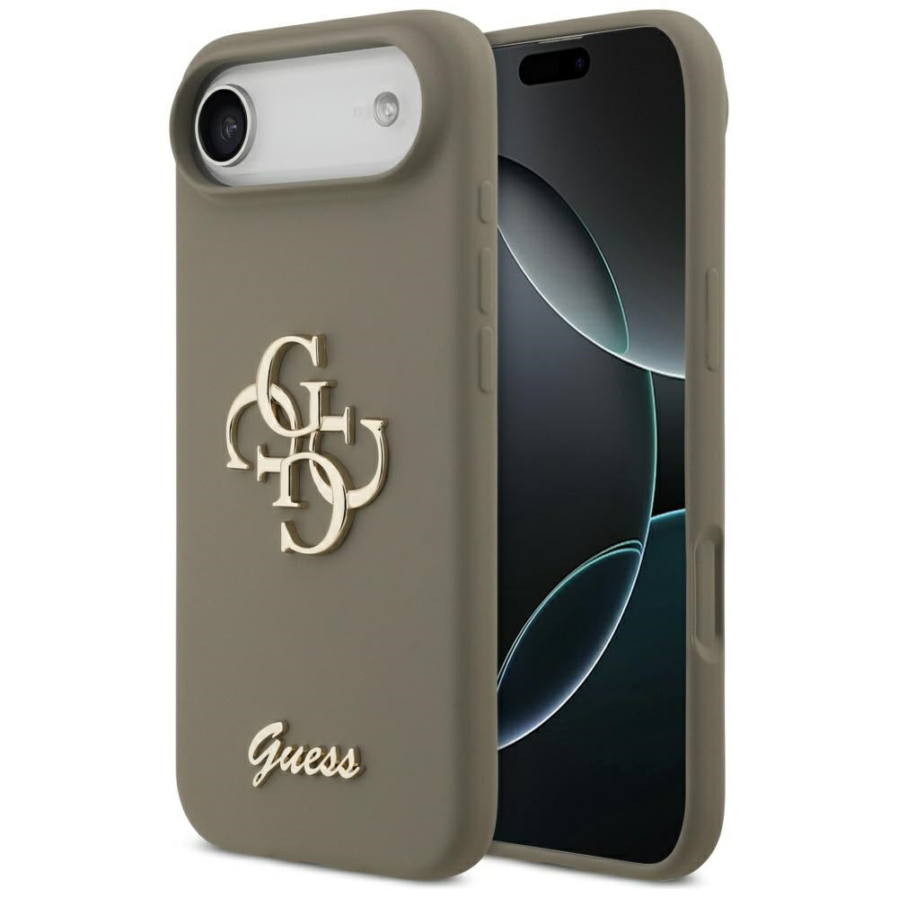Hülle für Apple iPhone 17 Air, Guess, Big 4G Script, Braun