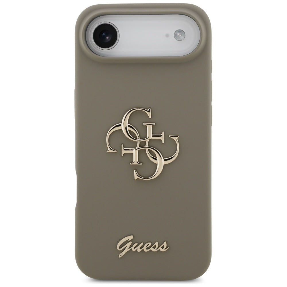Hülle für Apple iPhone 17 Air, Guess, Big 4G Script, Braun